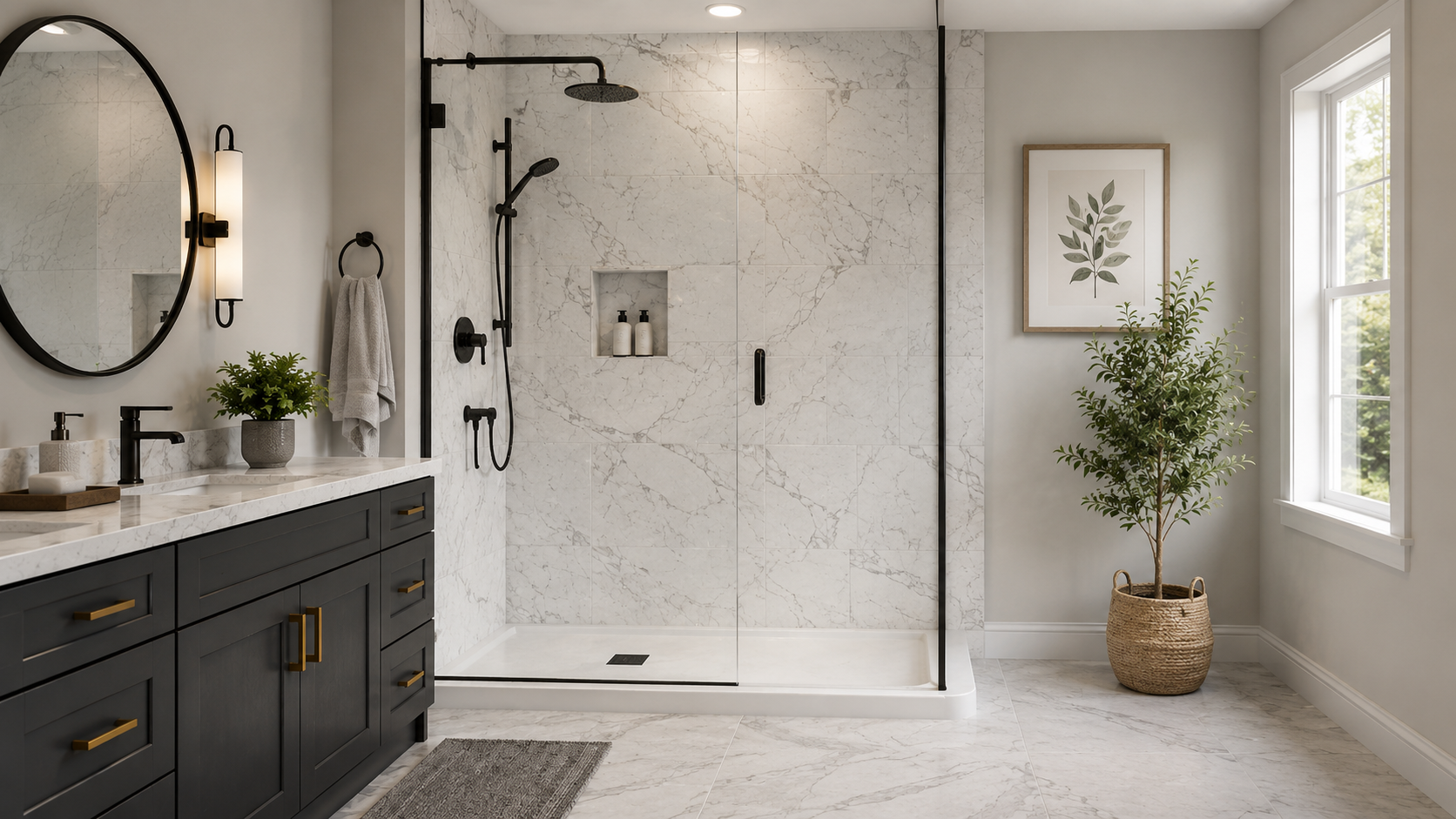 Modern Bella Bath and Shower bathroom remodel